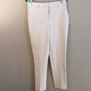 NWT Rachel Zoe Elegant Cream Trousers Hi-Rise Slim Leg Size 6